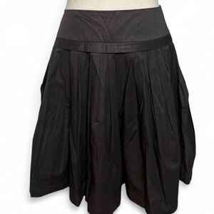 Jil Sanders Uniqlo Collaboration Elegant Chocolate Pleated Skirt - 0